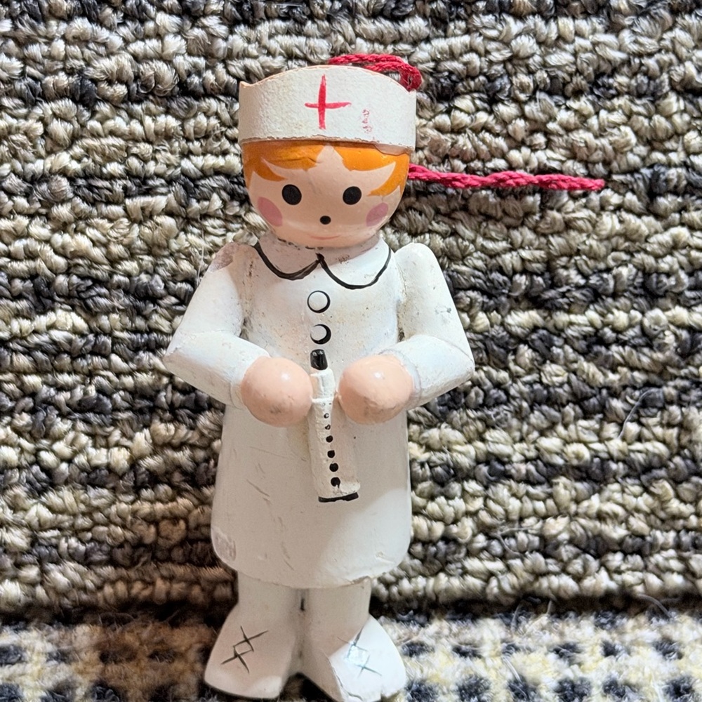 Hand painted wooden Nurse Figurine Ornament Graduation